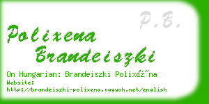 polixena brandeiszki business card